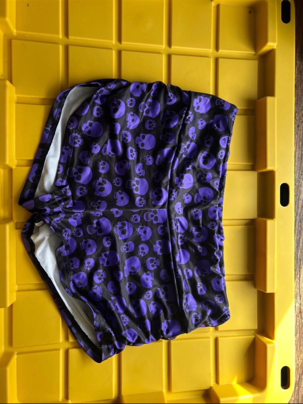 Purple Skull Print Shorts